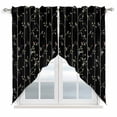 thumbnail image 1 of Sparrow Swag Valances for Windows 2 Pack, Kitchen Window Curtains 36 Inch Length, Spring Birds on The Branches Vintage Country Black Privacy Swag Curtains for Living Room/Bathroom 36"x36", 1 of 8