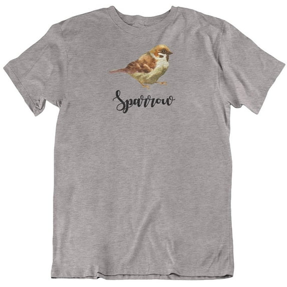 Sparrow T-Shirt Gift for Souvenir, Traveler, Bird Lovers, Youth, Men and Women Athletic Heather