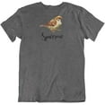 thumbnail image 1 of Sparrow T-Shirt Gift for Souvenir, Traveler, Bird Lovers, Youth, Men and Women Dark Gray Heather, 1 of 8