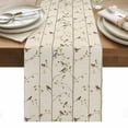 thumbnail image 1 of Sparrow Table Runner - 72 Inch Long, Kitchen Dining Table Runner Dresser Scarves, Spring Birds on The Branches Retro Country Beige Farmhouse Decor for Coffee Tables Wedding Party Banquet, 1 of 8
