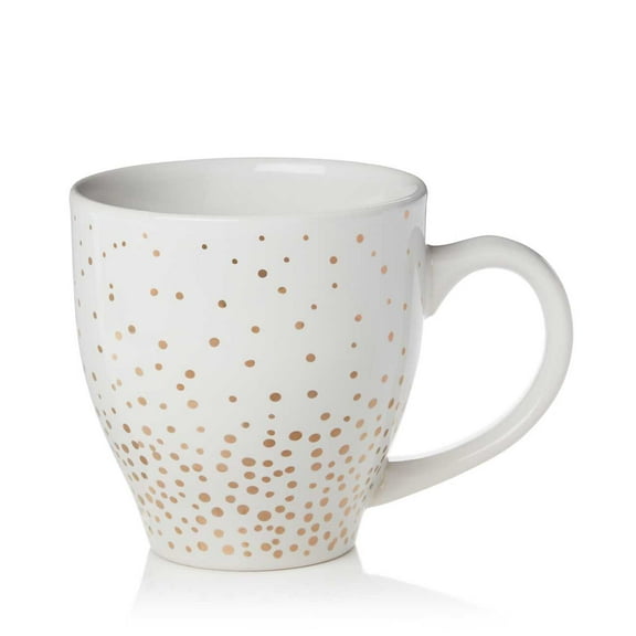 Sparrow & Wren Oversized Patterned Mugs – White & Gold