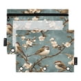 thumbnail image 1 of Sparrows Among Flowers 9.8x7.1in Water Resistant Binder Pouch, 3-Ring Compatible, Transparent Front, 1 of 6