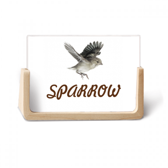 Sparrows Birds Animals Food Fly Photo Wooden Photo Frame Tabletop Display