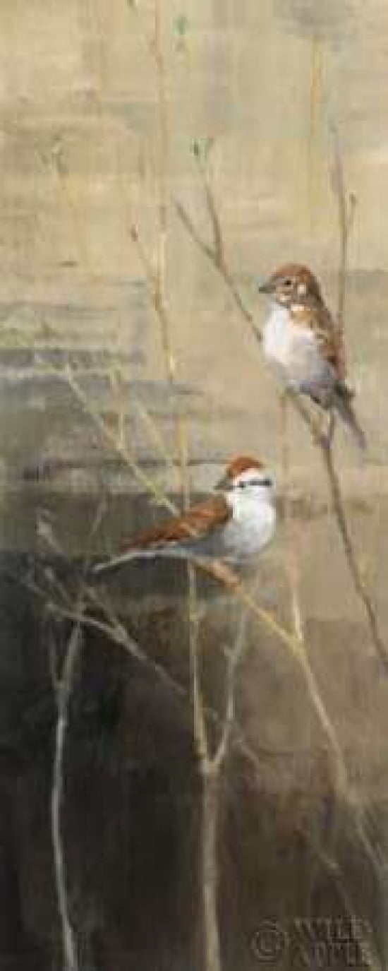 Sparrows at Dusk II Canvas Art - Avery Tillmon (24 x 48)