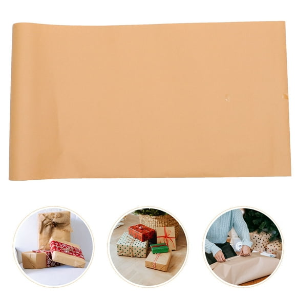 Sparsain 1 Roll Wrapping Paper, Brown Kraft Paper for DIY Crafts