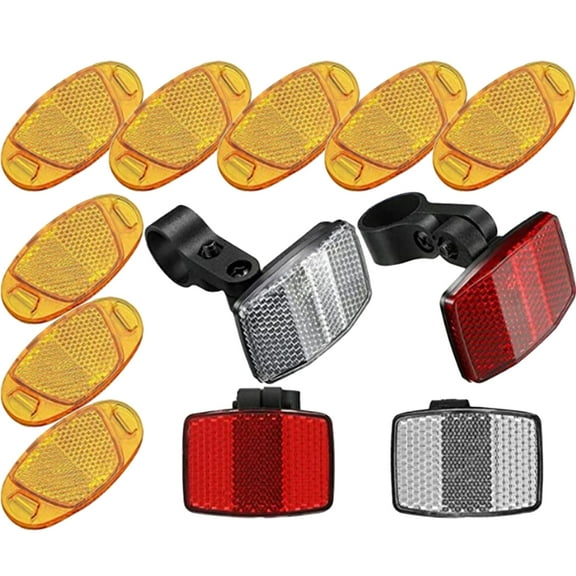 Sparsain 1 Set Bicycle Front Rear Reflector Warning Lens for Road Bike Mountain Bike