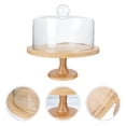 thumbnail image 1 of Sparsain 1 Set Simple Wooden Wedding Cake Stand with Glass Cover, 1 of 6