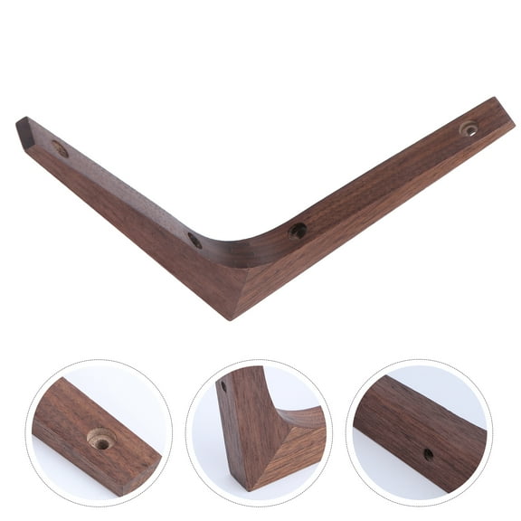 Sparsain 1 x Solid Wood Shelf Bracket for Wall Mounted Shelves (Coffee)