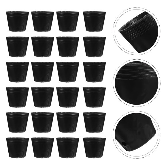 Sparsain 100 Pack Simple and Sturdy Planting Bags, Nutrient Bags, Practical Planting Cups