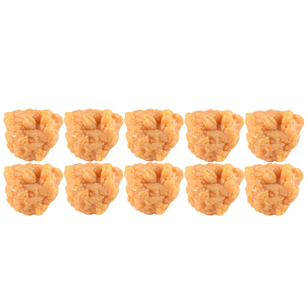 Sparsain 10pcs Simulated Popcorn Fried Chicken Nuggets, Small Chicken Nuggets Models