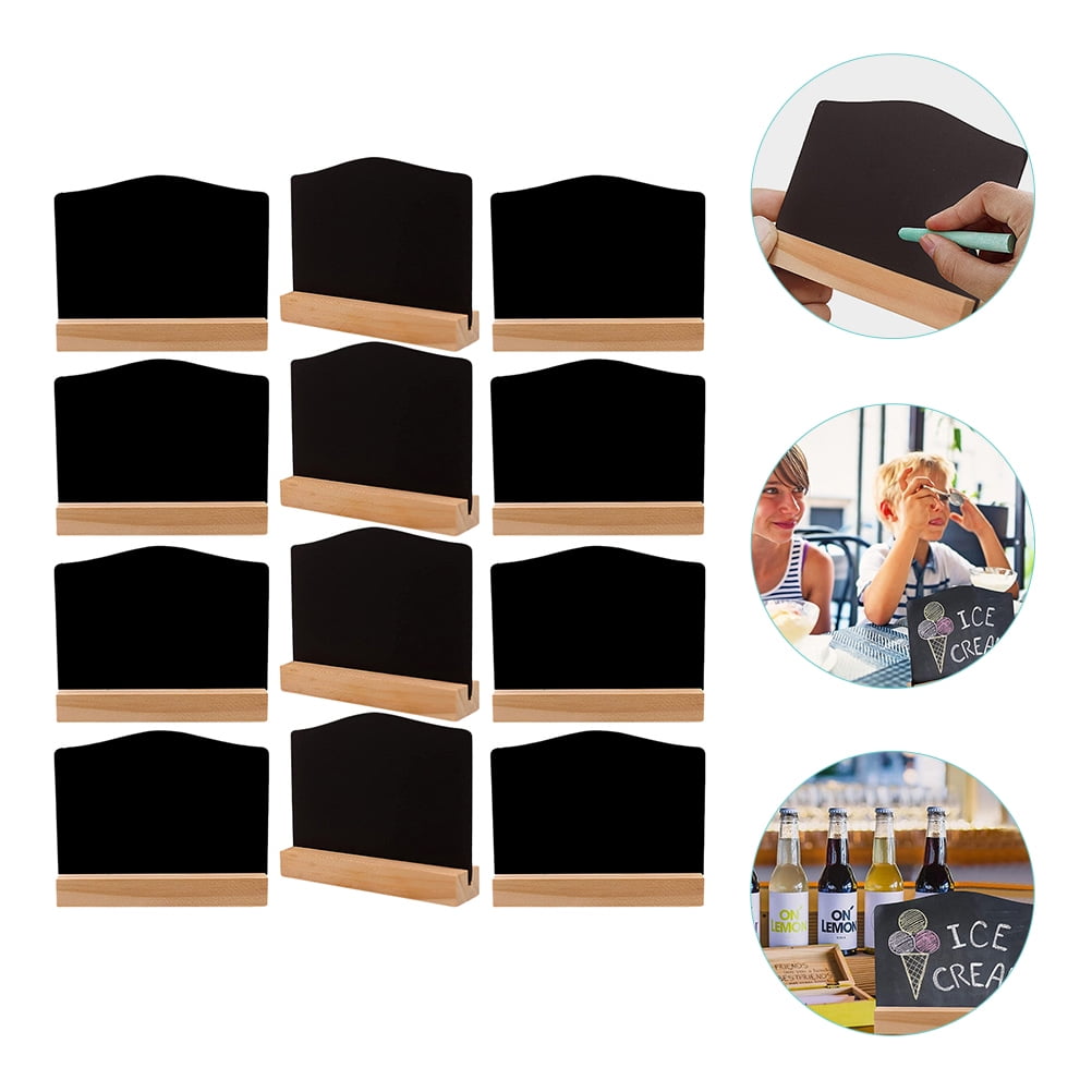 Sparsain 12 Pack Mini Chalkboard Signs with Easel Stand, Small ...