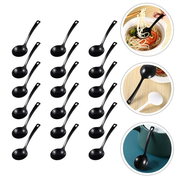 Sparsain 18 Pack Disposable Spoons, Large Spoons, Homemade Porridge Spoons, Fondue Spoons