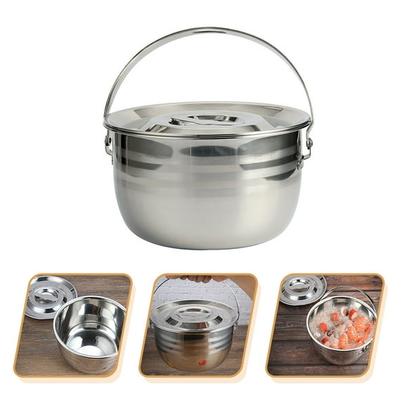 Sparsain 1PC Thick Non-Stick Camping Pot Large Capacity Cookware