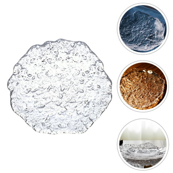 Sparsain 1pc Creative Glass Salad Plate for Home