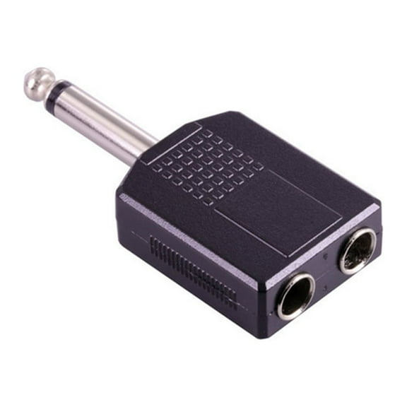 Sparsain 2 Pack 6.35mm Male to 1/4" Female Headphone Microphone Stereo Audio Jack Plug Adapter (As Shown)