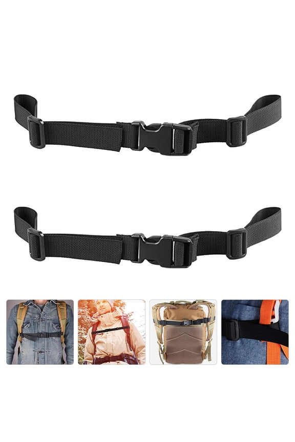 2 Pack Adjustable Backpack Straps Quick Release Heavy Duty Chest Belts