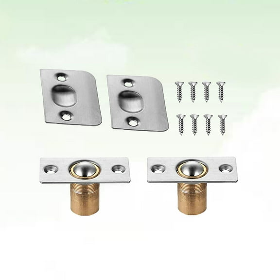 Sparsain 2 Pack Durable Stainless Steel Adjustable Cabinet Door Latch with Strike Plate, Brushed Satin Finish