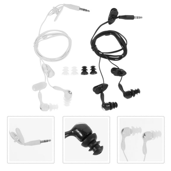 Sparsain 2 Pack Waterproof Underwater Headphones for Swimmers