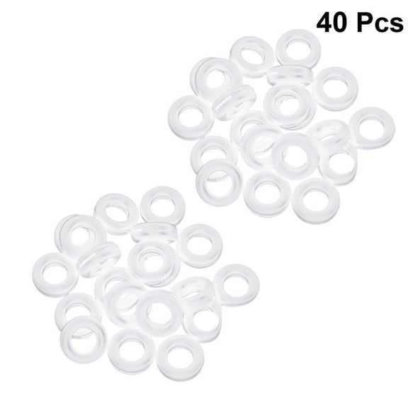 Sparsain 20 Pairs 40Pcs Silicone Eyeglass Grips Round Comfortable Anti-Slip Eyeglass Rings for Kids Adults (Semi-Transparent White)