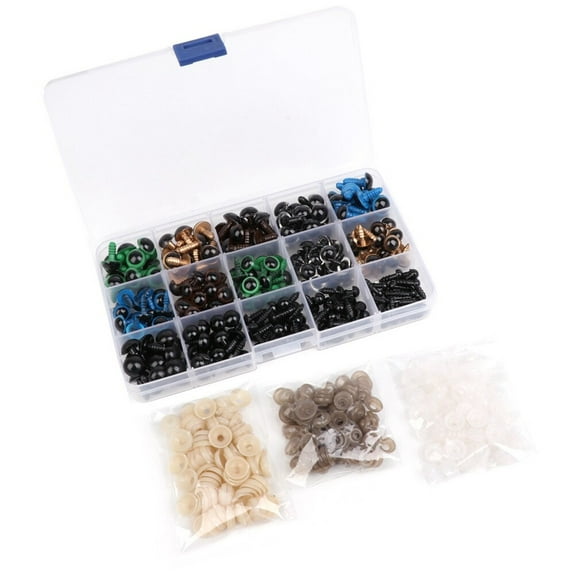 Plastic Safety Eye Buttons for Dolls and Toys 264 Pcs Ideal for DIY Sewing Craft Assorted Color