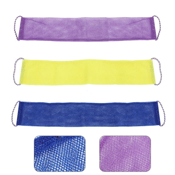 Sparsain 3 Pack Exfoliating Bath Shower Brush Back Strap Body Skin Scrubber for Women Men
