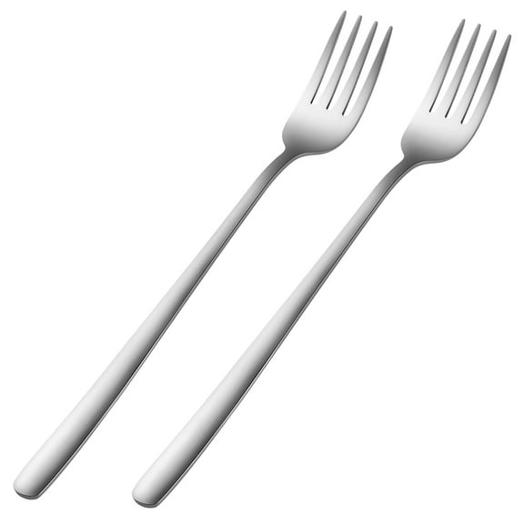 Sparsain 3pcs Thick Stainless Steel Long Handle Dessert Forks Flatware Set for Home Restaurant