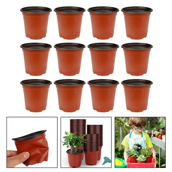 Sparsain 50 Pack Plastic Flower Pots for Plants