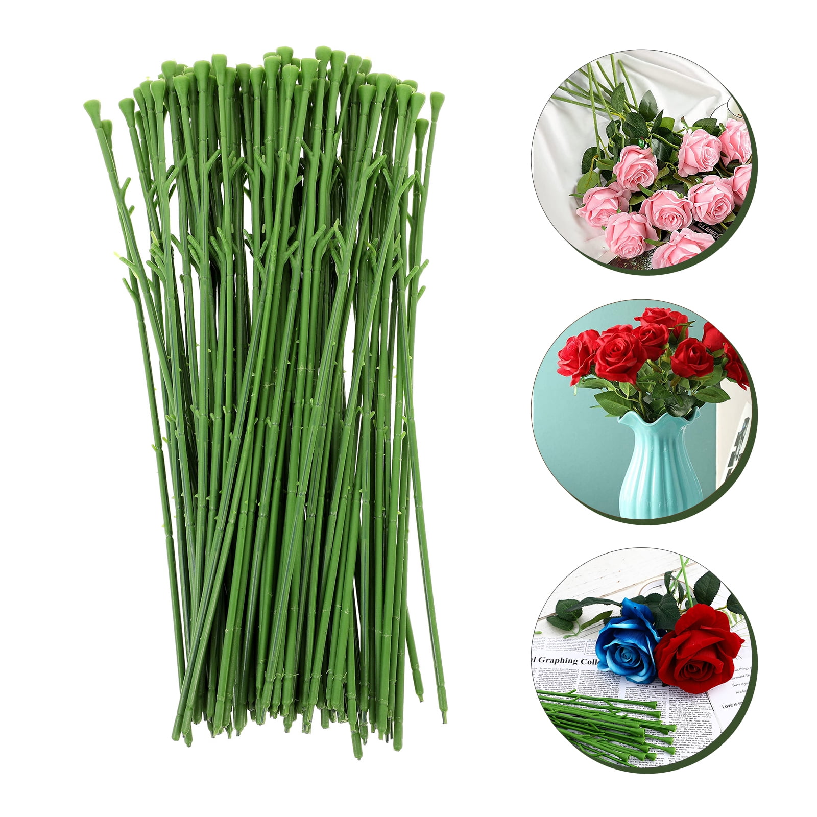 Sparsain 50Pcs Artificial Flower Stems for Flower Arrangement Short ...