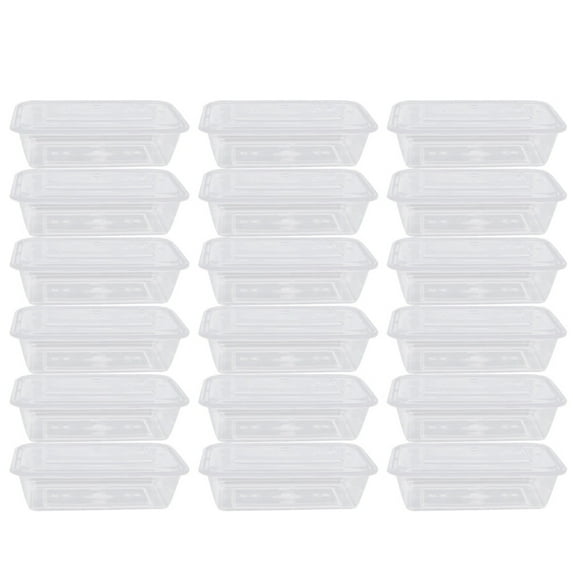 Sparsain 50Pcs Disposable Clear Fruit Boxes Salad Containers Food Storage Containers Takeaway Packaging Boxes (500ml)