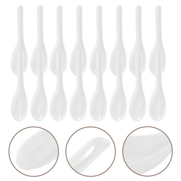Sparsain 60 Pack Disposable Plastic Spoons, Clear Cutlery, Small Spoons