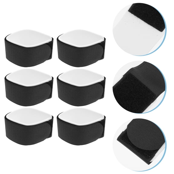 Sparsain 6Pcs Outdoor Snowboard Binding Straps Sled Straps Ski Accessories (Black)