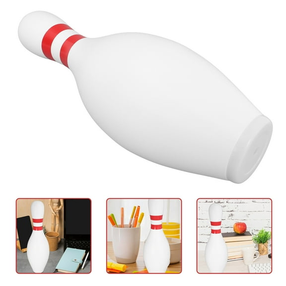 Sparsain Bowling Shape Piggy Bank, Creative Coin Box, Funny Photo Props, Desktop Ornament for Home Living Room (White)