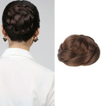 Sparsain Braid Artificial Hair Bun Chignon Claw In Hairpiece Extension for Women Short Hair (2009#)