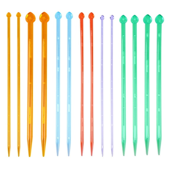 Sparsain Colorful Acrylic Needle, Crystal Sweater Needle (KN011 25cm Short Stick Needle)