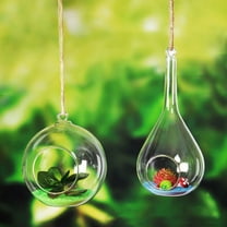 Sparsain Create a Clear, Refreshing Hanging Glass Vase Terrarium Home Decor (Teardrop)