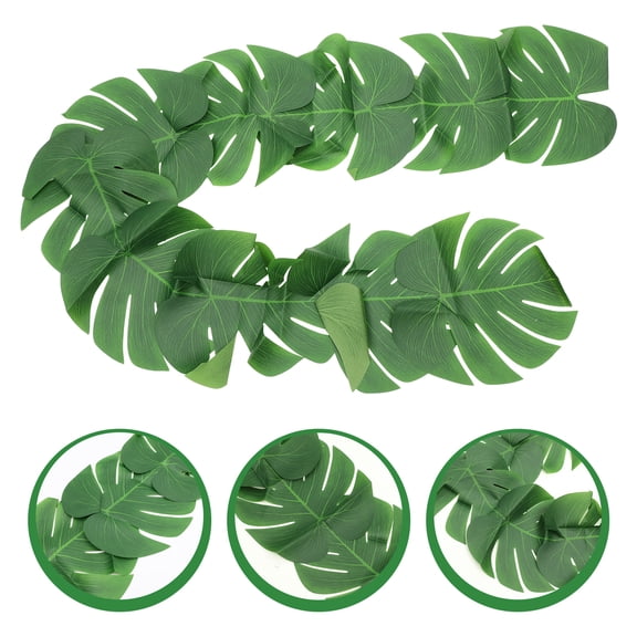 Sparsain Luau Party Tablecloth Useful Dining Table Runner Simulation Palm Leaf Table Decoration