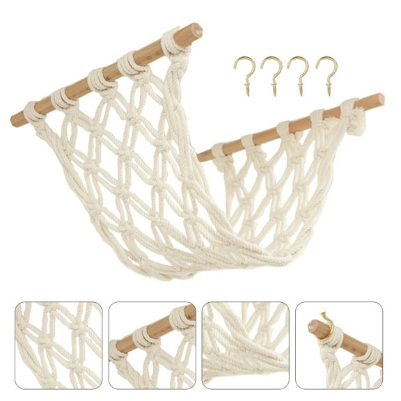 Sparsain Macrame Fruit Vegetable Hammock, Handwoven Hammock for Home Kitchen Storage