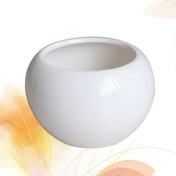 Sparsain Mini Decorative Ceramic Flower Pots for Creative Plants, Floral Holder for Nursery, Garden Supplies Organizer with Hole (White)