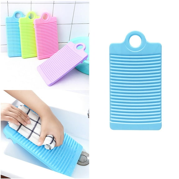 Sparsain Mini Non-slip Polypropylene Washboard for Home, Creative Plastic Laundry Scrubber Board, Hand Washing Washboard for Home (Blue)
