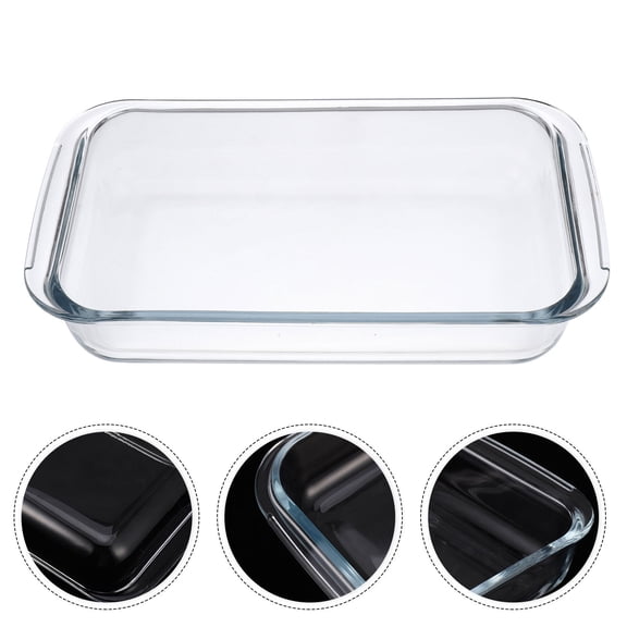 Sparsain Portable Glass Pie Pan, Clear Pie Dish, Useful Glass Bakeware, Baking Dishes