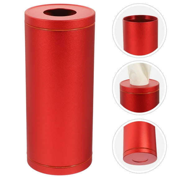 OUNONA Round Cylinder Tissue Tissues Dispenser Container 2pcs Car Accessories