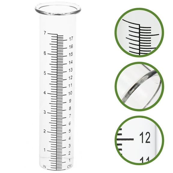 Sparsain Set of 2 professional glass rain gauge tubes practical for measuring rainfall