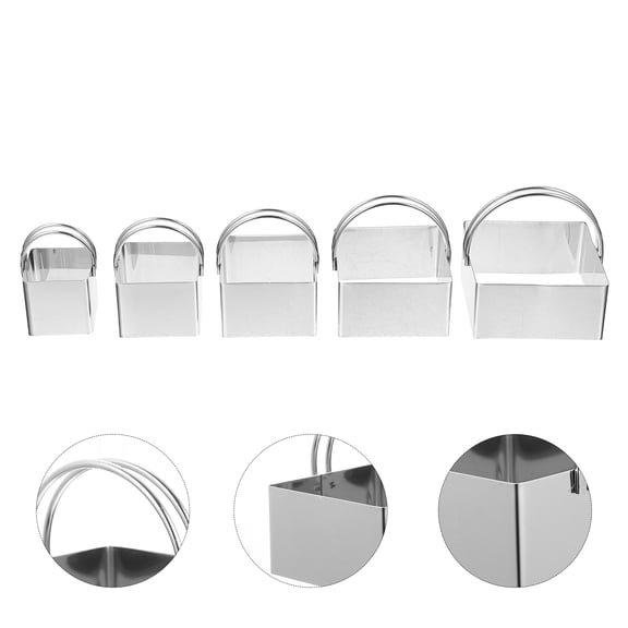 Sparsain Set of 5 stainless steel cookie cutters for baking