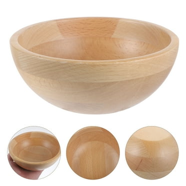 Sparsain Simple and Durable Bamboo Bowl for Adults and Kids, Food Storage, Salad, Home (Small Size)