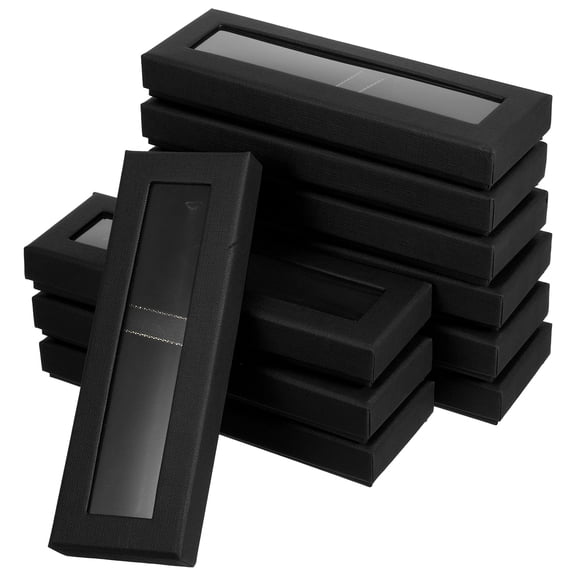 Sparsain Sky and ground transparent cover visual window pen packaging gift box 10pcs black