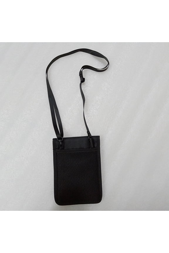 Waterproof Hanging Passport Holder, Multifunctional Portable Certificate Ticket Money Pouch for Travel (Black)