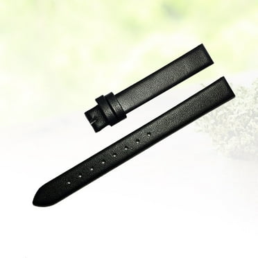 Sparsain Women's Ultra Thin Leather Watch Band Replacement Strap (8mm, Black)
