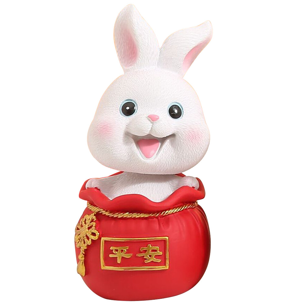 Sparsain Year of the Rabbit Gift, Cute Shaking Head Money Bag, Rabbit ...