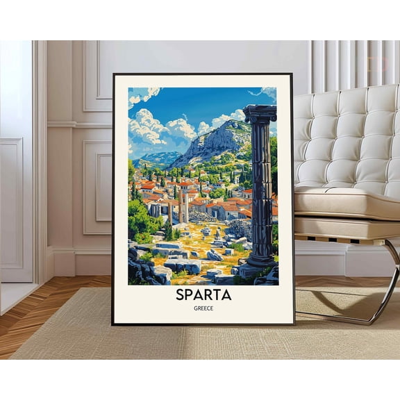 Sparta Greece Historic City Wall Art Travel Decor Photo Print Unframed Paper Print