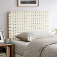 thumbnail image 1 of Sparta Weave Vegan Leather Twin Headboard in Natural Beige, 1 of 9